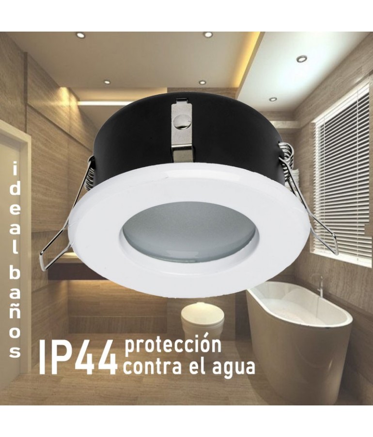 Aro de empotrar redondo IP44 Especial Baños OH34Blanco