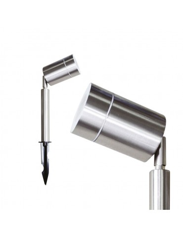 Foco pincho Jardín inoxidable GU10 SILVER otras vistas