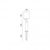 Dimensiones Proyector foco pincho Jardín inoxidable SILVER
