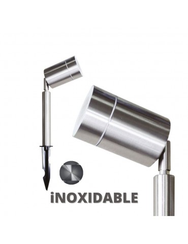 Proyector foco pincho Jardín inoxidable SILVER
