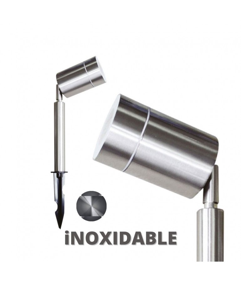 Proyector foco pincho Jardín inoxidable SILVER