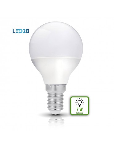 Bombilla LED Esférica P45 7W E14  HTPC+Aluminio 220°