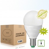 Pack 10Bombillas LED Esférica 7W E14