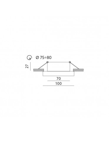 Dimensiones Aro BARI ROUND Cemento aro Cromo