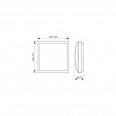 Dimensiones Plafón techo SAMIRA 30x30cm 2xE27 CUADRADO dimensiones