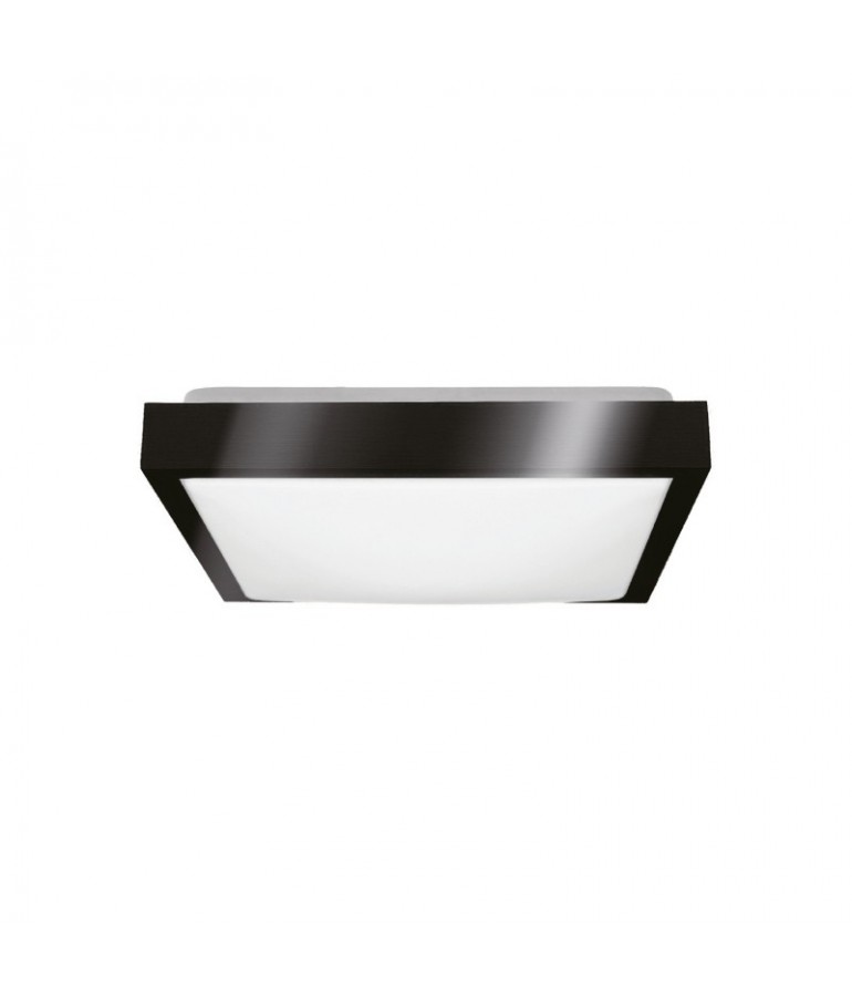 Plafón techo SAMIRA 30x30cm 2xE27 CUADRADO NEGRO