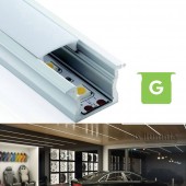 PERFIL ALUMINIO EMPOTRAR ALTO"G" TIRA DE LED