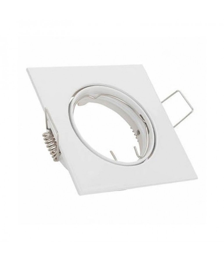 Aro de empotrar basculante Cuadrado Blanco