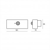 Aplique Solar Pared con detector movimiento dimensiones