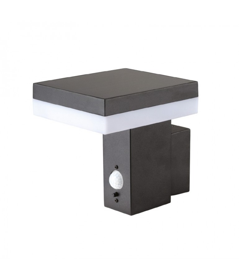 Aplique Solar LED Pared CUADRADO con detector movimiento PIR
