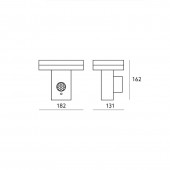 Aplique Solar LED Pared CUADRADO con detector movimiento PIR dimensiones