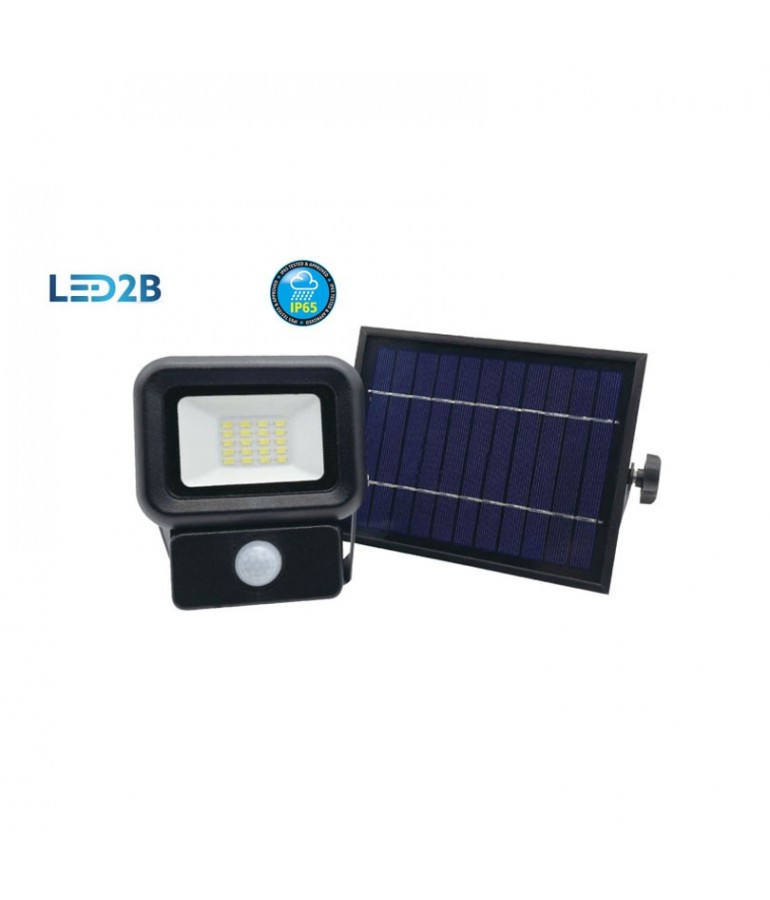 Foco Solar con sensor crepuscular + PIR 20W