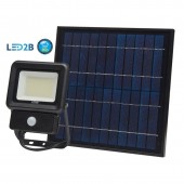Foco Solar LED 30W Sensor de movimiento con Placa Solar