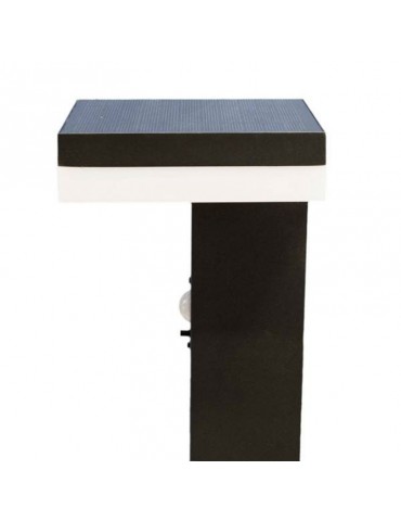 Baliza Solar LED CUADRADA 80cm con detector movimiento PIR lateral