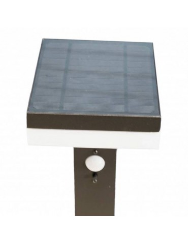 Baliza Solar LED CUADRADA 80cm con detector movimiento PIR parte superior
