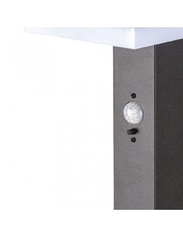 Baliza Solar LED CUADRADA 80cm con detector movimiento PIR detalle