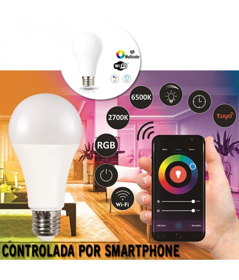 Bombilla LED SMART WIFI 9.5W E27 RGB