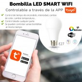 Bombilla LED SMART WIFI 9.5W E27 RGB APP Tuya