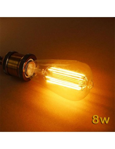 LED VINTAGE RETRO EDISON ST64 8W E27 230V CRISTAL 360°
