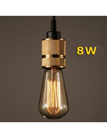 LED VINTAGE RETRO EDISON ST64 8W E27 230V CRISTAL 360°