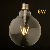LED VINTAGE GLOBO G125 6W E27 230V CRISTAL 360°