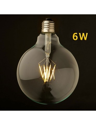 LED VINTAGE GLOBO G125 6W E27 230V CRISTAL 360°