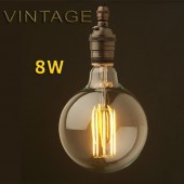 LED VINTAGE RETRO GLOBO G125 8W E27 230V CRISTAL 360°