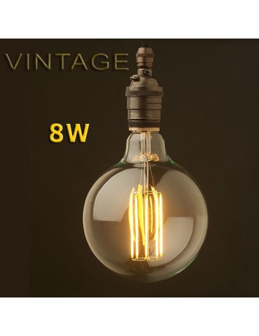 LED VINTAGE RETRO GLOBO G125 8W E27 230V CRISTAL 360°