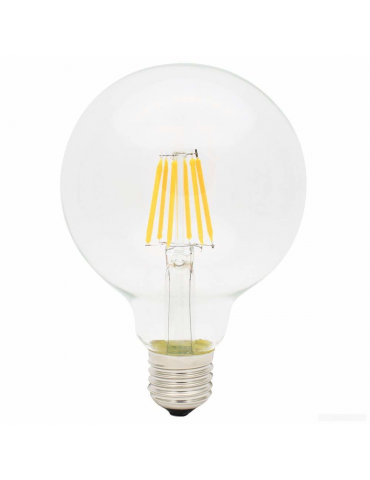 LED VINTAGE RETRO GLOBO G125 6/8W E27 230V CRISTAL TRANSPARENTE