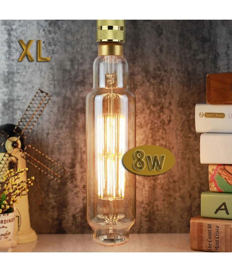 LED VINTAGE RETRO GIGANTE XL TT80 8W E27 230V CRISTAL 360°
