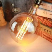 LED VINTAGE RETRO GIGANTE XL G200 8W E27 230V CRISTAL 360°