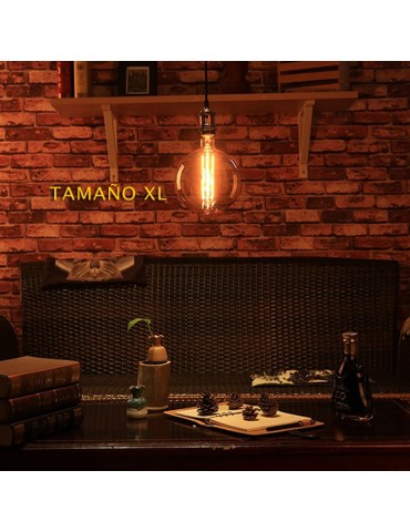 LED VINTAGE RETRO GIGANTE XL G200 8W E27 230V CRISTAL 360°