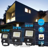 Foco Solar LED 10/20/30w Sensor de movimiento con Placa Solar