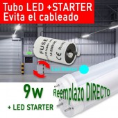 Tubo LED T8 60cm 9W 6400K +Cebador LED