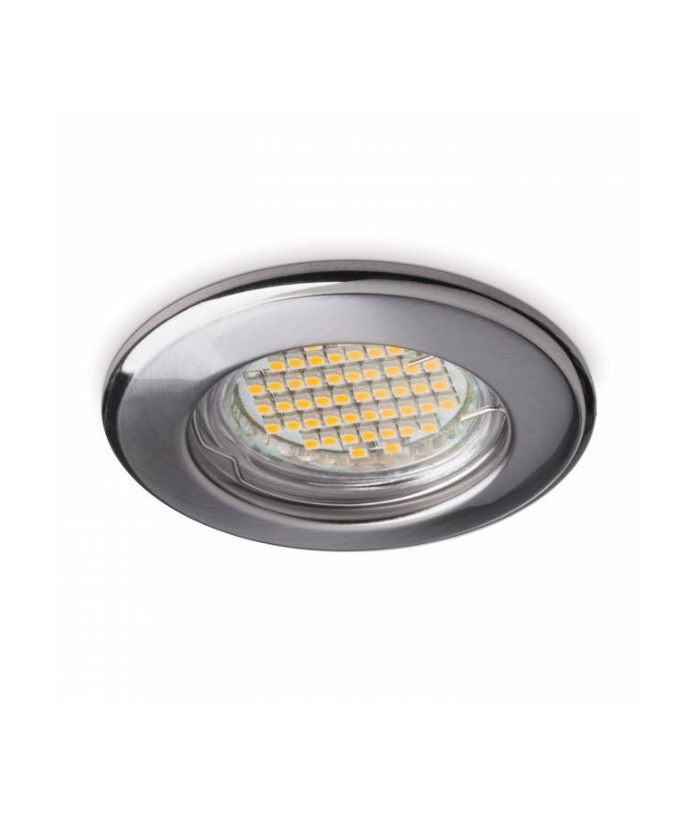 Aro de empotrar GU10 basculante Redondo Cromo Gris Mate