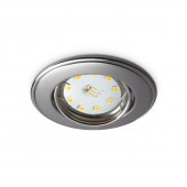 Aro de empotrar GU10 basculante Redondo Cromo Gris Mate