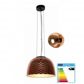 Lámpara Colgante 3D de Cristal y Metal negro efecto golondrinas.