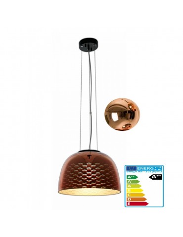 Lámpara Colgante 3D de Cristal y Metal negro efecto golondrinas.