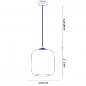 Dimensiones Lámpara Colgante Decorativa 3D-Cristal BAREL cromo