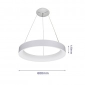 Lámpara Colgante Decorativa LED Circular 36W Ø60cm dimensiones