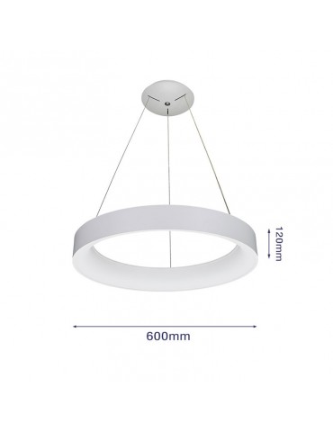 Lámpara Colgante Decorativa LED Circular 36W Ø60cm dimensiones