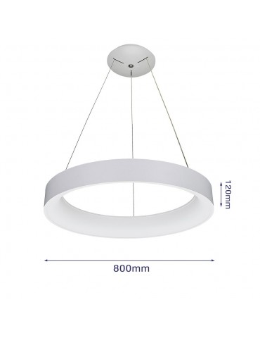 Lámpara Colgante Decorativa LED Circular 60W Ø80cm 