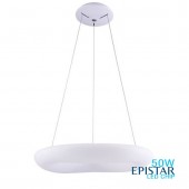 Lámpara Colgante Decorativa LED Circular Blanca 50W Ø60cm