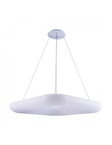 Lámpara Colgante Decorativa LED Cuadrada Blanca 38W 45cm