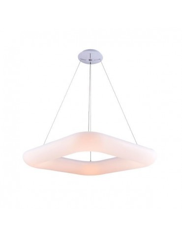 Lámpara Colgante Decorativa LED Cuadrada Blanca 50W Ø60cm