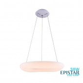 Lámpara Colgante Decorativa LED Circular Blanca 38W 45cm