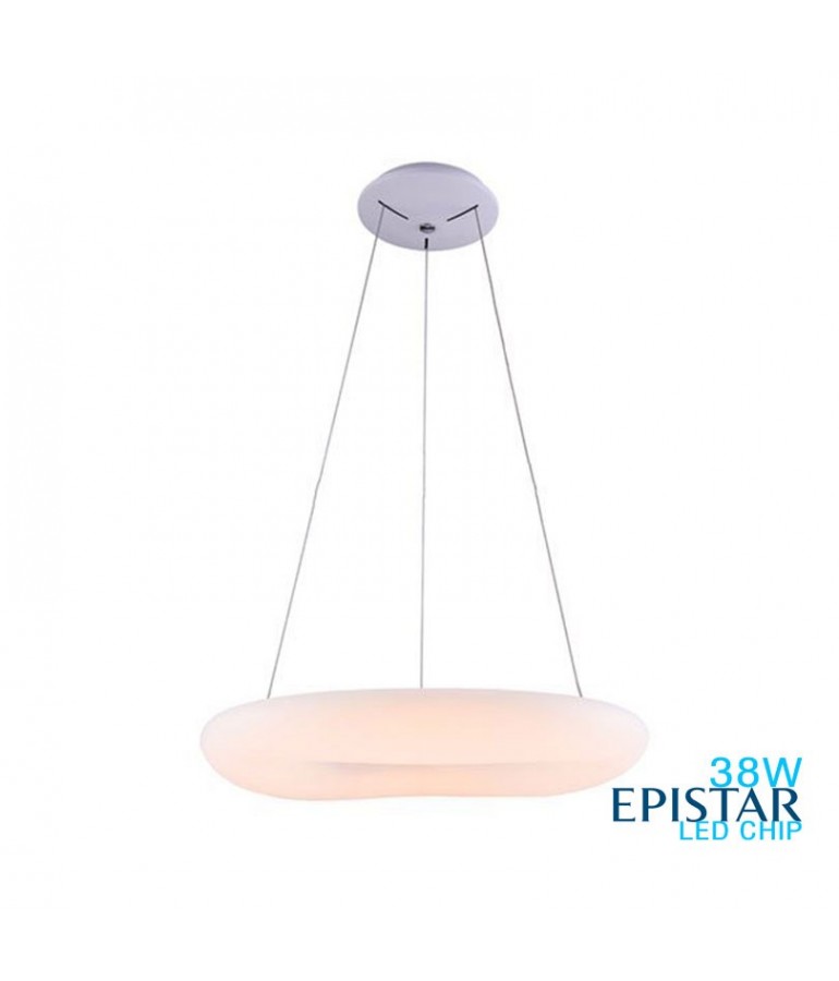 Lámpara Colgante Decorativa LED Circular Blanca 38W 45cm