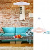 Lámpara Colgante Decorativa LED Cuadrada Blanca 38W 45cm