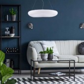 Lámpara Colgante Decorativa LED Circular Blanca 38W 45cm