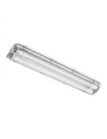 PANTALLA ESTANCA IP65 PARA 2 TUBOS LED 60cm